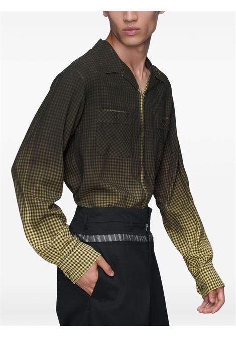 camici a quadri uomo nera e gialla MAISON MARGIELA | S50DT0069 M35691001F